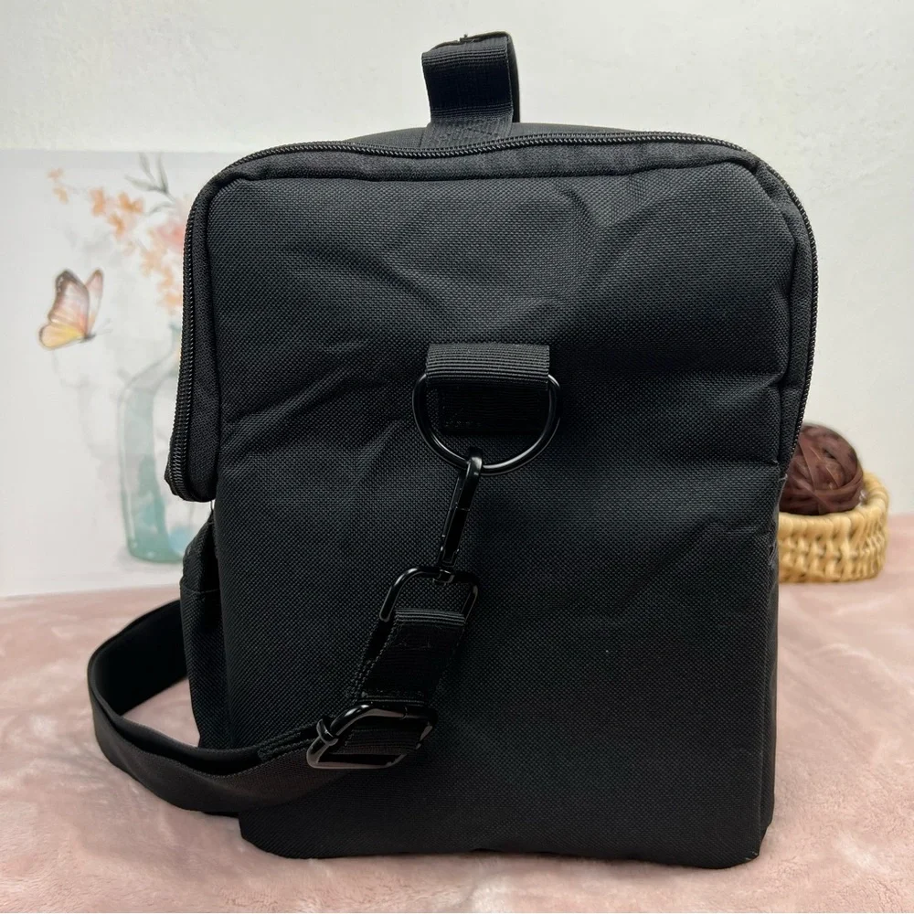 Large Cosmetic Organizer with Handle, Color: Black